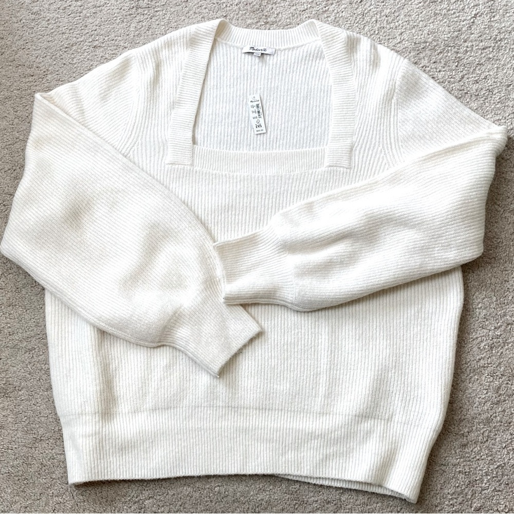 Madewell Melwood Square-Neck Pullover‎ Sweater in Coziest Yarn - Size 3X​​​​​​​